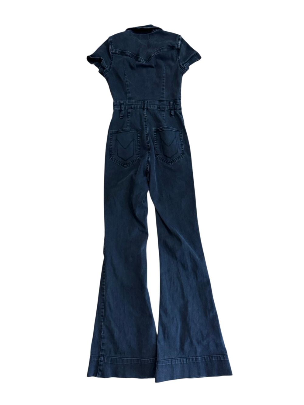 Show Me Your Mumu Women's Everhart Denim Jumpsuit in Black Size Small - Picture 9 of 11